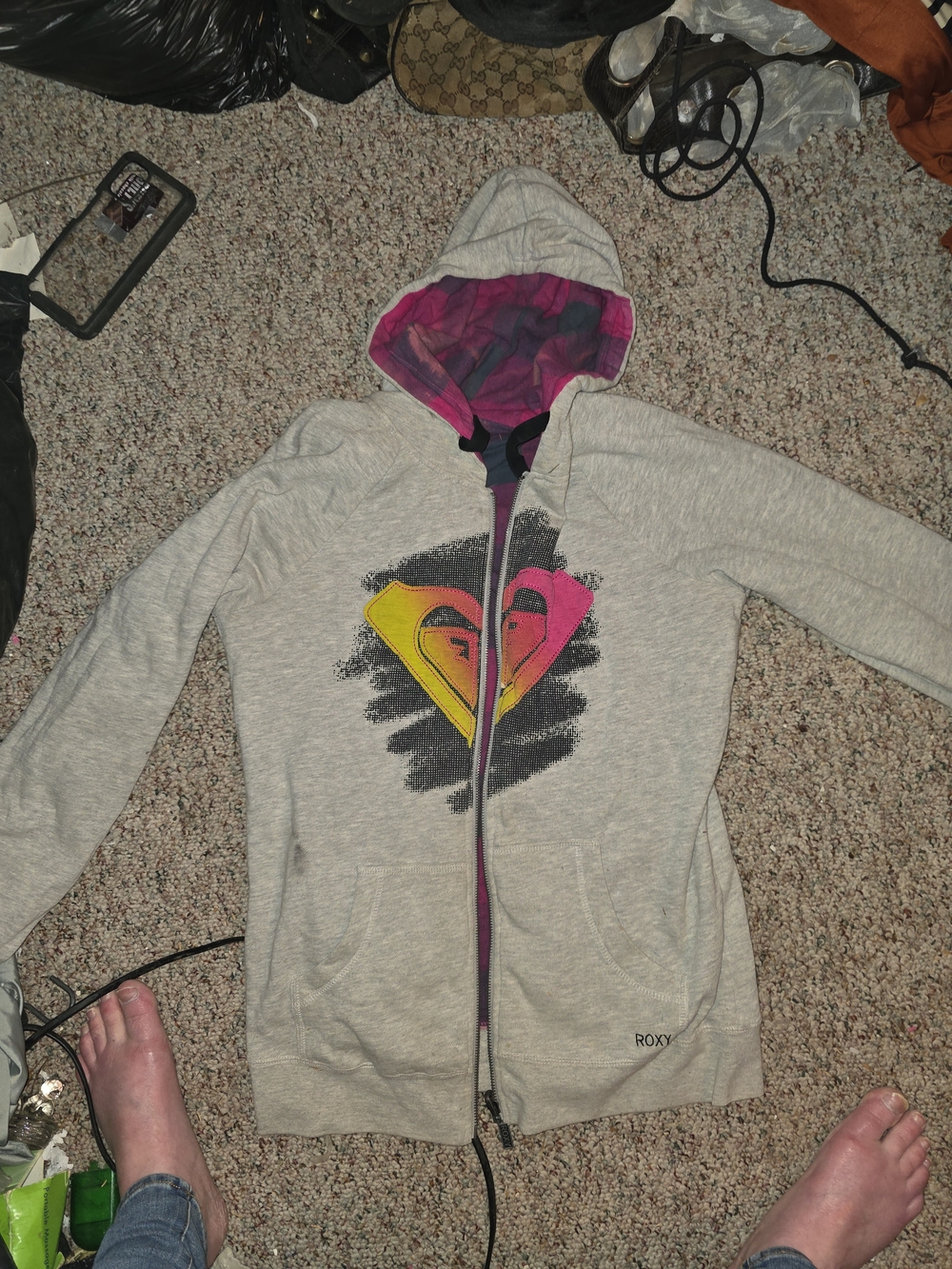 Vintage Roxy Reversible Zip Up Jacket - Picture 2 of 8